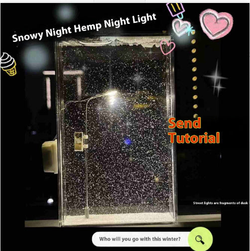 Magic Snowy Landscape Night Light  ChristmSmall Street Light Snowy